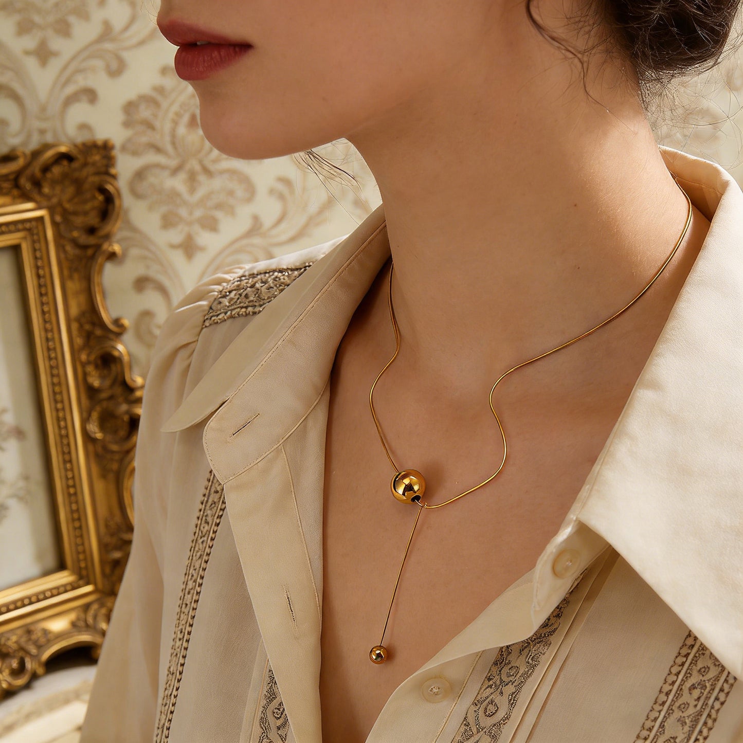Butterfly Necklace For Adults Featuring Three-dimensional Design In 304 Stainless Steel With Golden Plated O-link Chain
