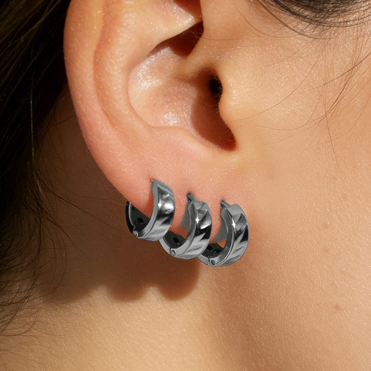 Geometric Earrings For Women Featuring Electroplated 304 Stainless Steel With PVD Coated 18K Real Gold Plating