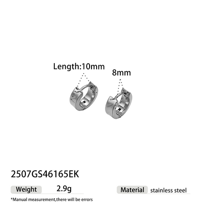 Geometric Earrings For Women Featuring Electroplated 304 Stainless Steel With PVD Coated 18K Real Gold Plating