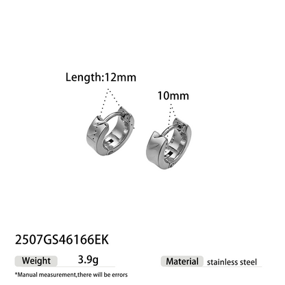 Geometric Earrings For Women Featuring Electroplated 304 Stainless Steel With PVD Coated 18K Real Gold Plating