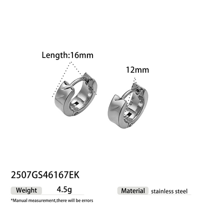 Geometric Earrings For Women Featuring Electroplated 304 Stainless Steel With PVD Coated 18K Real Gold Plating