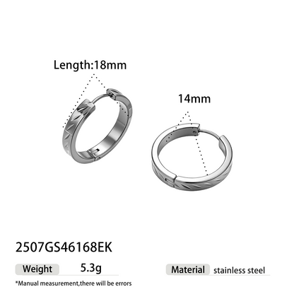 Geometric Earrings For Women Featuring Electroplated 304 Stainless Steel With PVD Coated 18K Real Gold Plating
