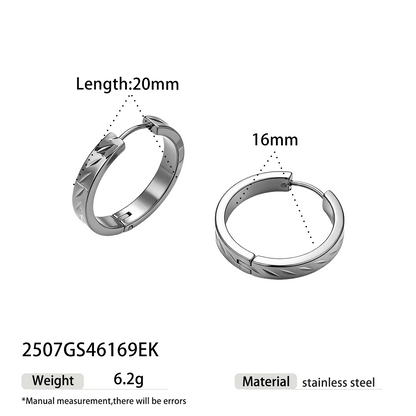Geometric Earrings For Women Featuring Electroplated 304 Stainless Steel With PVD Coated 18K Real Gold Plating