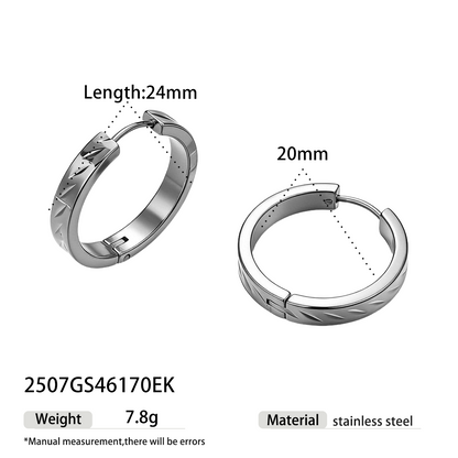 Geometric Earrings For Women Featuring Electroplated 304 Stainless Steel With PVD Coated 18K Real Gold Plating