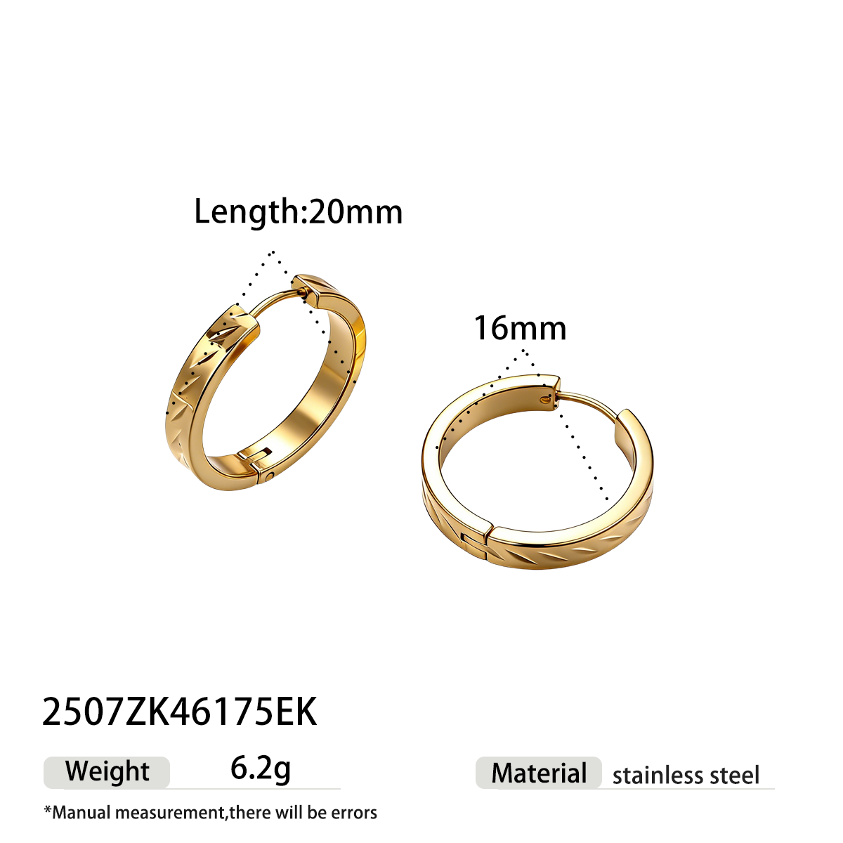 Geometric Earrings For Women Featuring Electroplated 304 Stainless Steel With PVD Coated 18K Real Gold Plating