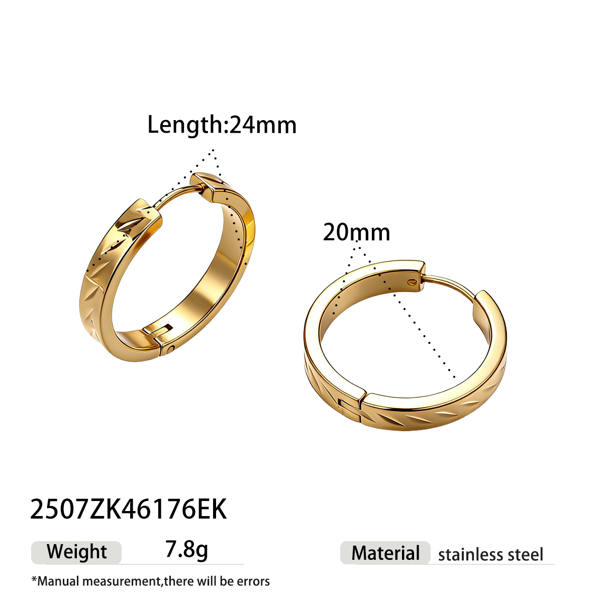 Geometric Earrings For Women Featuring Electroplated 304 Stainless Steel With PVD Coated 18K Real Gold Plating