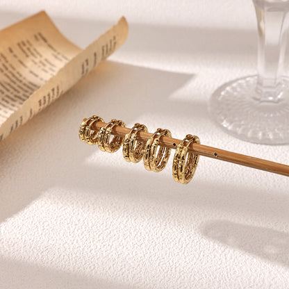 Geometric Earrings For Women Featuring Electroplated 304 Stainless Steel With 18K Real Gold Plated PVD Coating