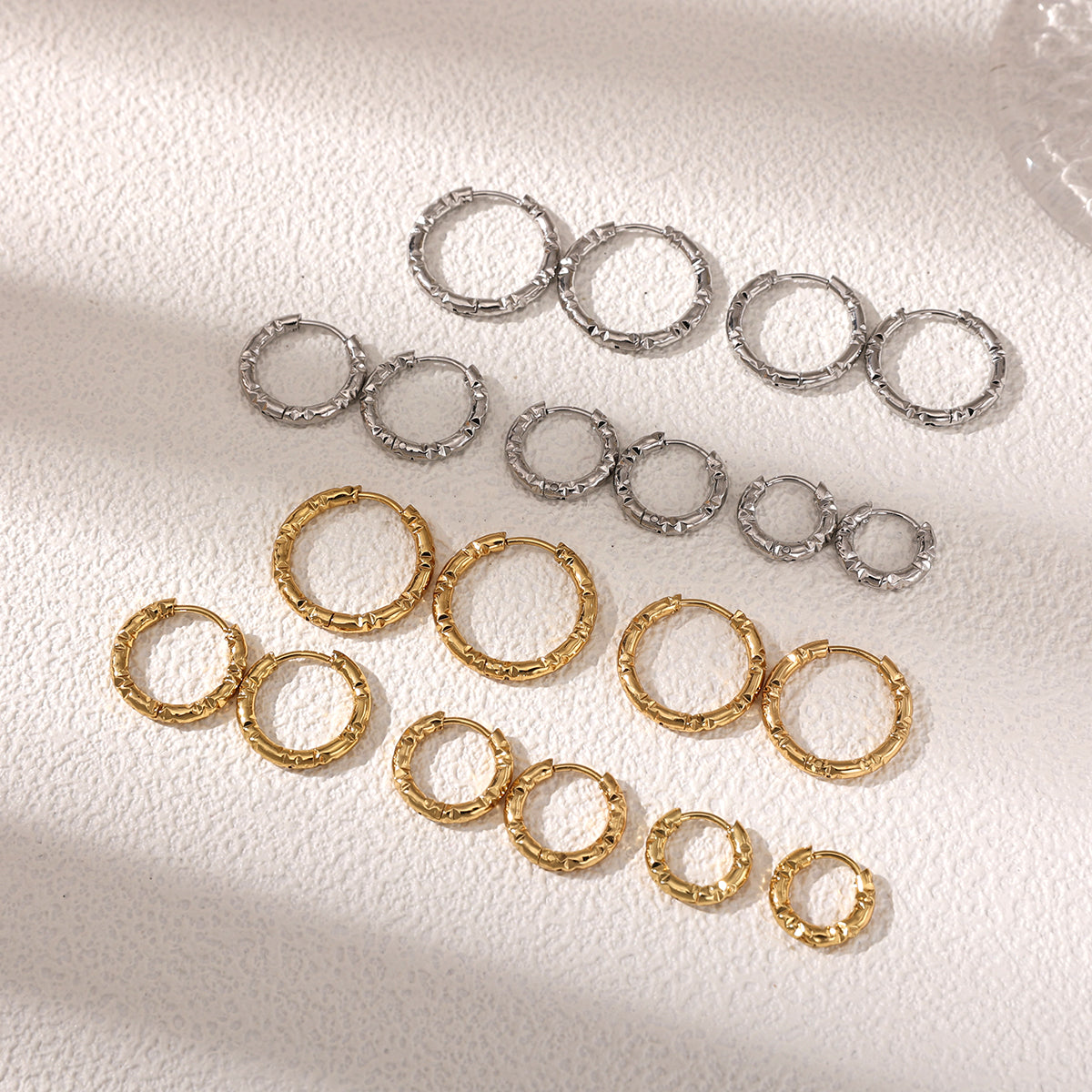Geometric Earrings For Women Featuring Electroplated 304 Stainless Steel With 18K Real Gold Plated PVD Coating
