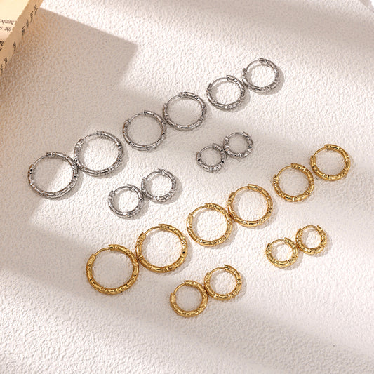 Geometric Earrings For Women Featuring Electroplated 304 Stainless Steel With 18K Real Gold Plated PVD Coating