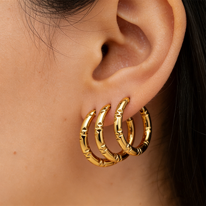 Geometric Earrings For Women Featuring Electroplated 304 Stainless Steel With 18K Real Gold Plated PVD Coating