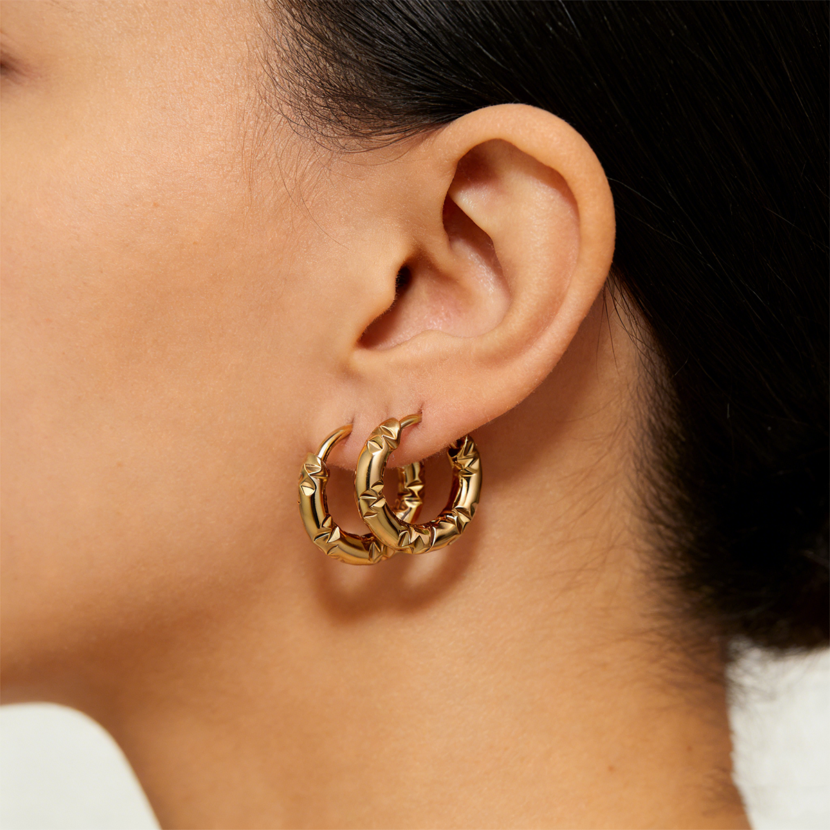 Geometric Earrings For Women Featuring Electroplated 304 Stainless Steel With 18K Real Gold Plated PVD Coating