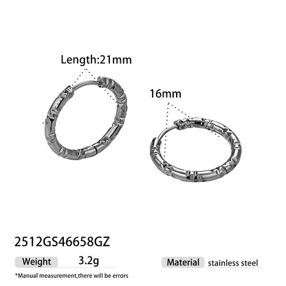 Geometric Earrings For Women Featuring Electroplated 304 Stainless Steel With 18K Real Gold Plated PVD Coating