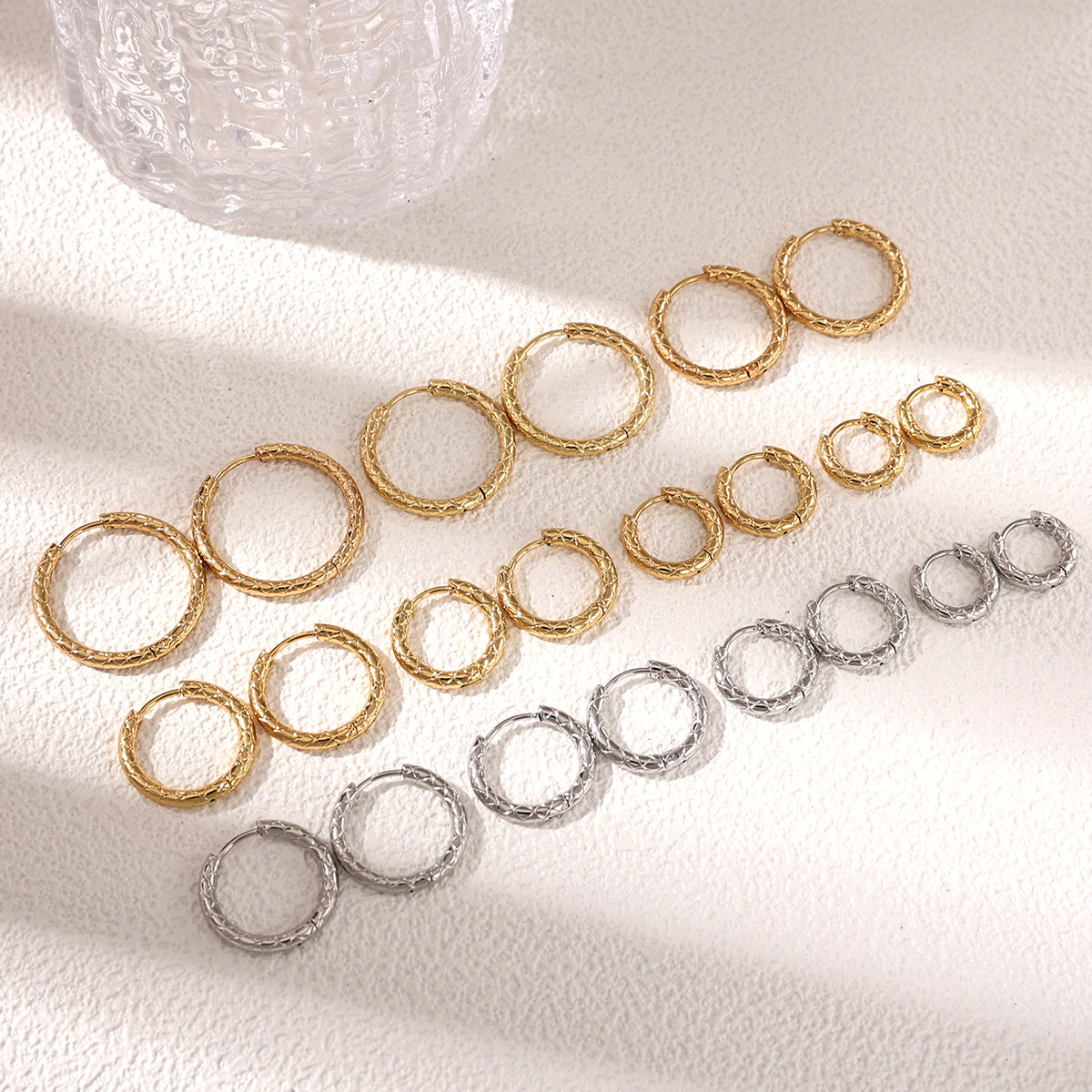 Geometric Earrings For Women Featuring Electroplated 304 Stainless Steel With 18K Real Gold Plated PVD Coating