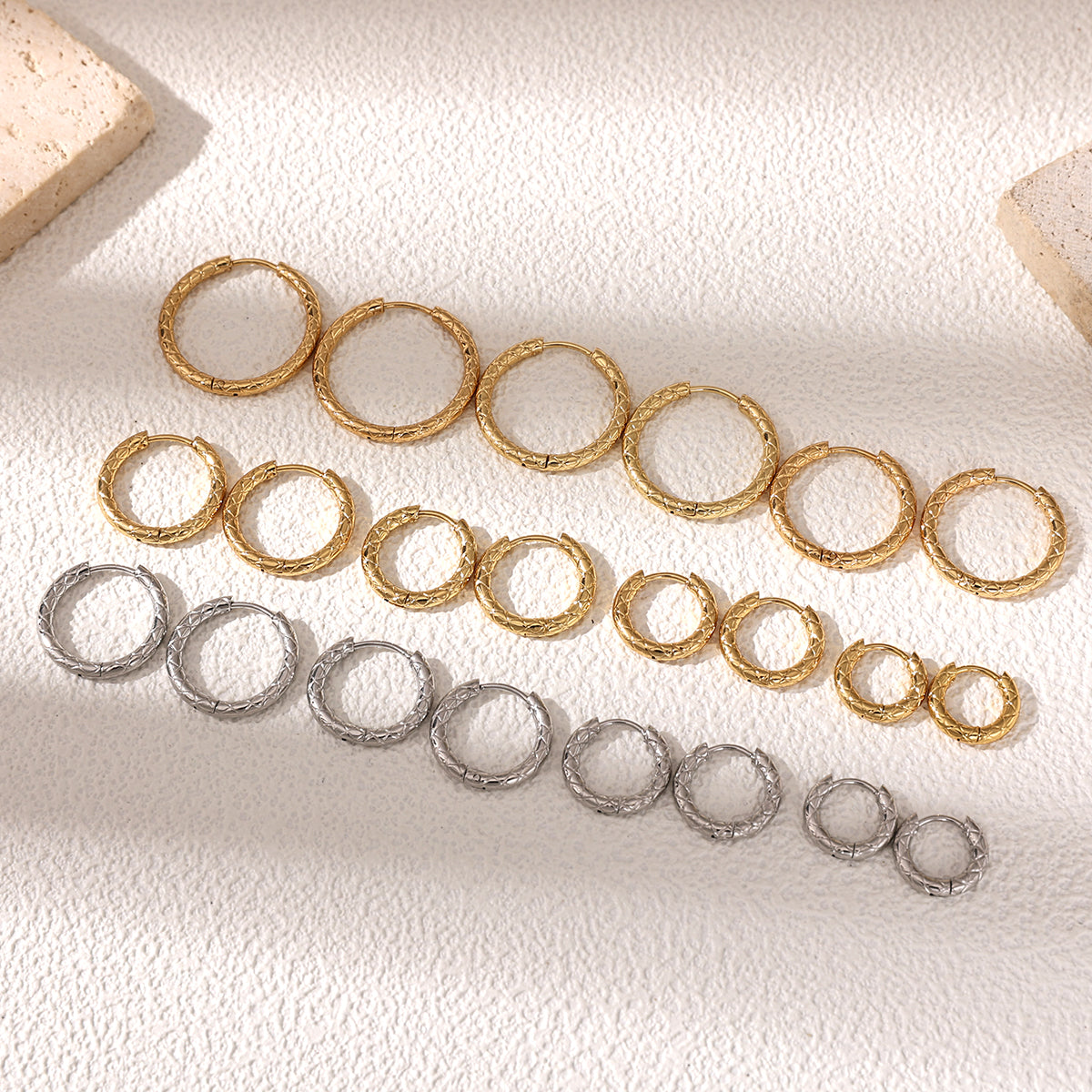 Geometric Earrings For Women Featuring Electroplated 304 Stainless Steel With 18K Real Gold Plated PVD Coating