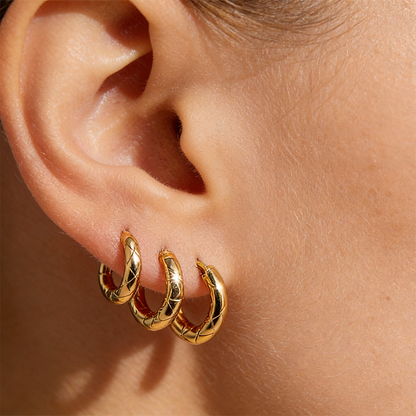 Geometric Earrings For Women Featuring Electroplated 304 Stainless Steel With 18K Real Gold Plated PVD Coating