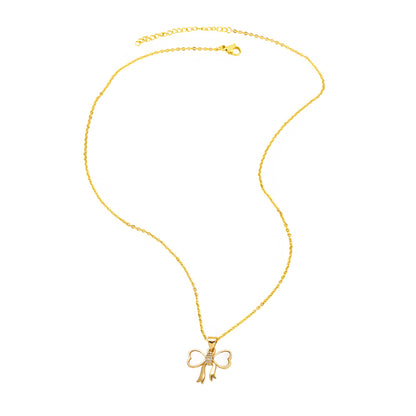 Cross Necklace For Unisex Featuring 18K Real Gold Plated Copper With Zircon Inlay And Cable Chain