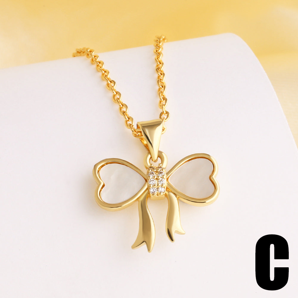 Cross Necklace For Unisex Featuring 18K Real Gold Plated Copper With Zircon Inlay And Cable Chain