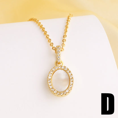 Cross Necklace For Unisex Featuring 18K Real Gold Plated Copper With Zircon Inlay And Cable Chain