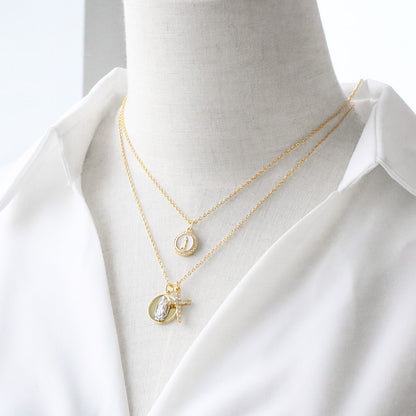 Cross Necklace For Unisex Featuring 18K Real Gold Plated Copper With Zircon Inlay And Cable Chain