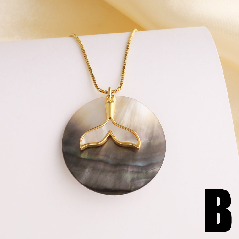 Starfish Necklace For Marine Style Lovers Featuring Copper Material With 18K Real Gold Plated And Zircon Inlay On Box Chain
