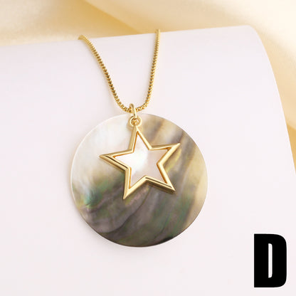 Starfish Necklace For Marine Style Lovers Featuring Copper Material With 18K Real Gold Plated And Zircon Inlay On Box Chain