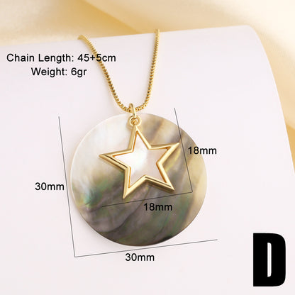 Starfish Necklace For Marine Style Lovers Featuring Copper Material With 18K Real Gold Plated And Zircon Inlay On Box Chain