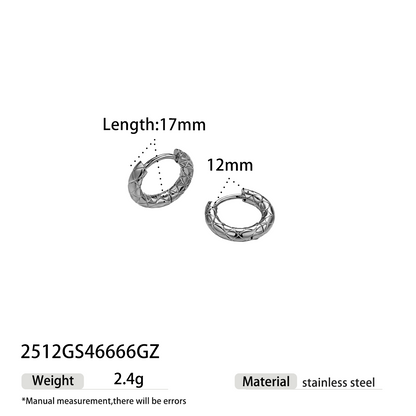 Geometric Earrings For Women Featuring Electroplated 304 Stainless Steel With 18K Real Gold Plated PVD Coating