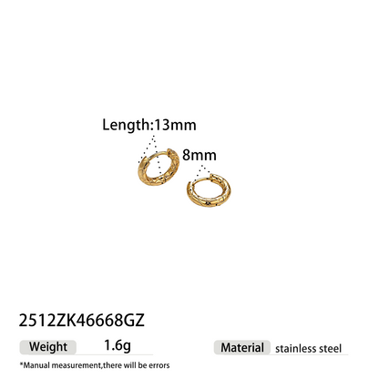 Geometric Earrings For Women Featuring Electroplated 304 Stainless Steel With 18K Real Gold Plated PVD Coating