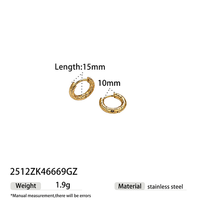 Geometric Earrings For Women Featuring Electroplated 304 Stainless Steel With 18K Real Gold Plated PVD Coating