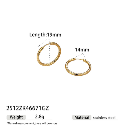 Geometric Earrings For Women Featuring Electroplated 304 Stainless Steel With 18K Real Gold Plated PVD Coating