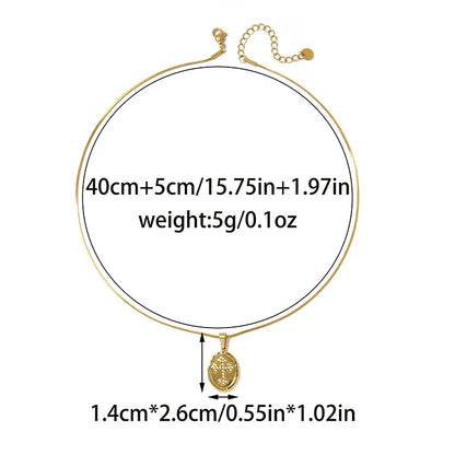Unisex Cross Pendant Necklace With 304 Stainless Steel, 18K Gold Plating, Imitation Pearl On Snake Chain