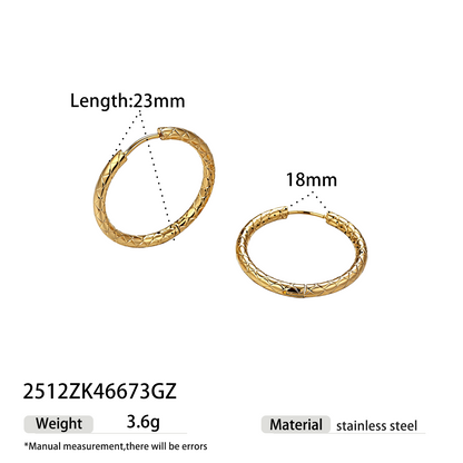 Geometric Earrings For Women Featuring Electroplated 304 Stainless Steel With 18K Real Gold Plated PVD Coating