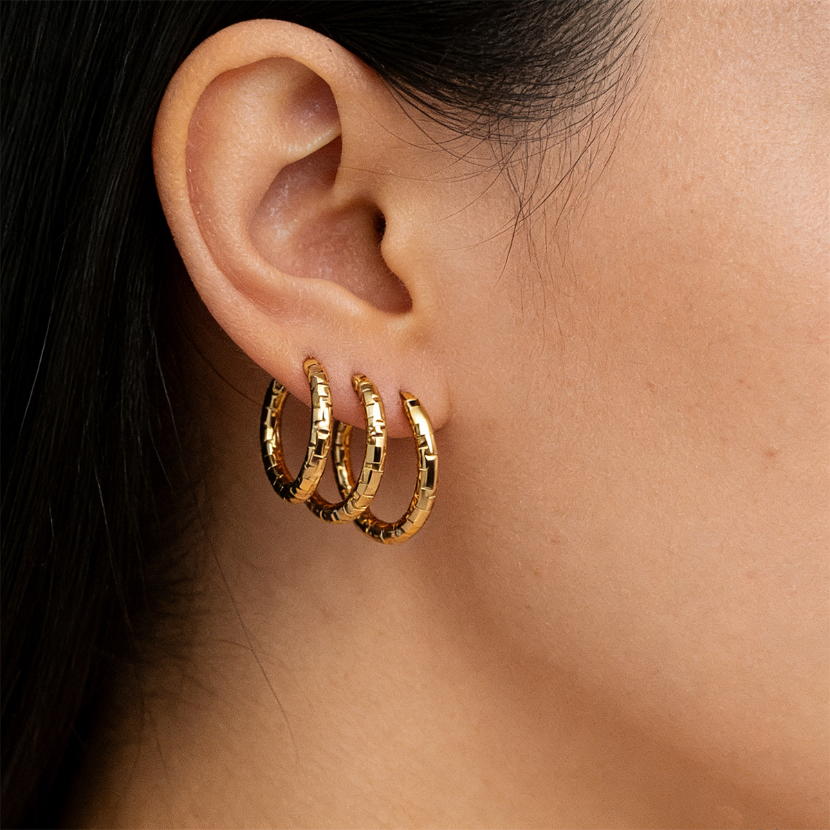 Geometric Earrings For Women Featuring Electroplated 304 Stainless Steel With 18K Real Gold Plated PVD Coating