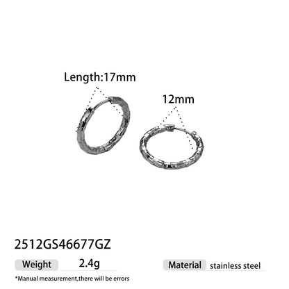 Geometric Earrings For Women Featuring Electroplated 304 Stainless Steel With 18K Real Gold Plated PVD Coating