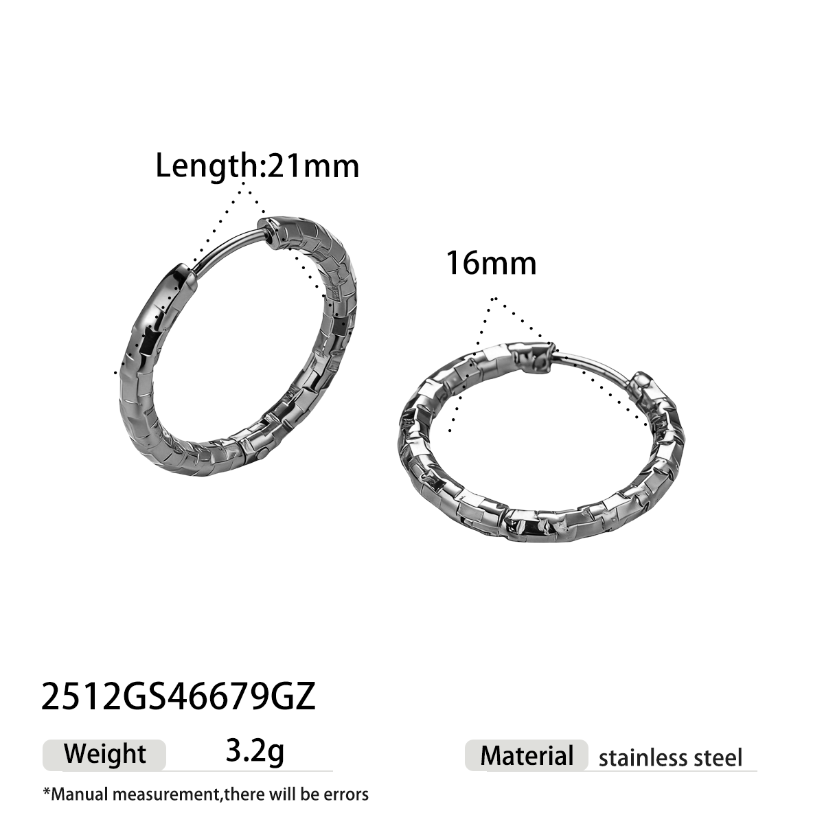 Geometric Earrings For Women Featuring Electroplated 304 Stainless Steel With 18K Real Gold Plated PVD Coating