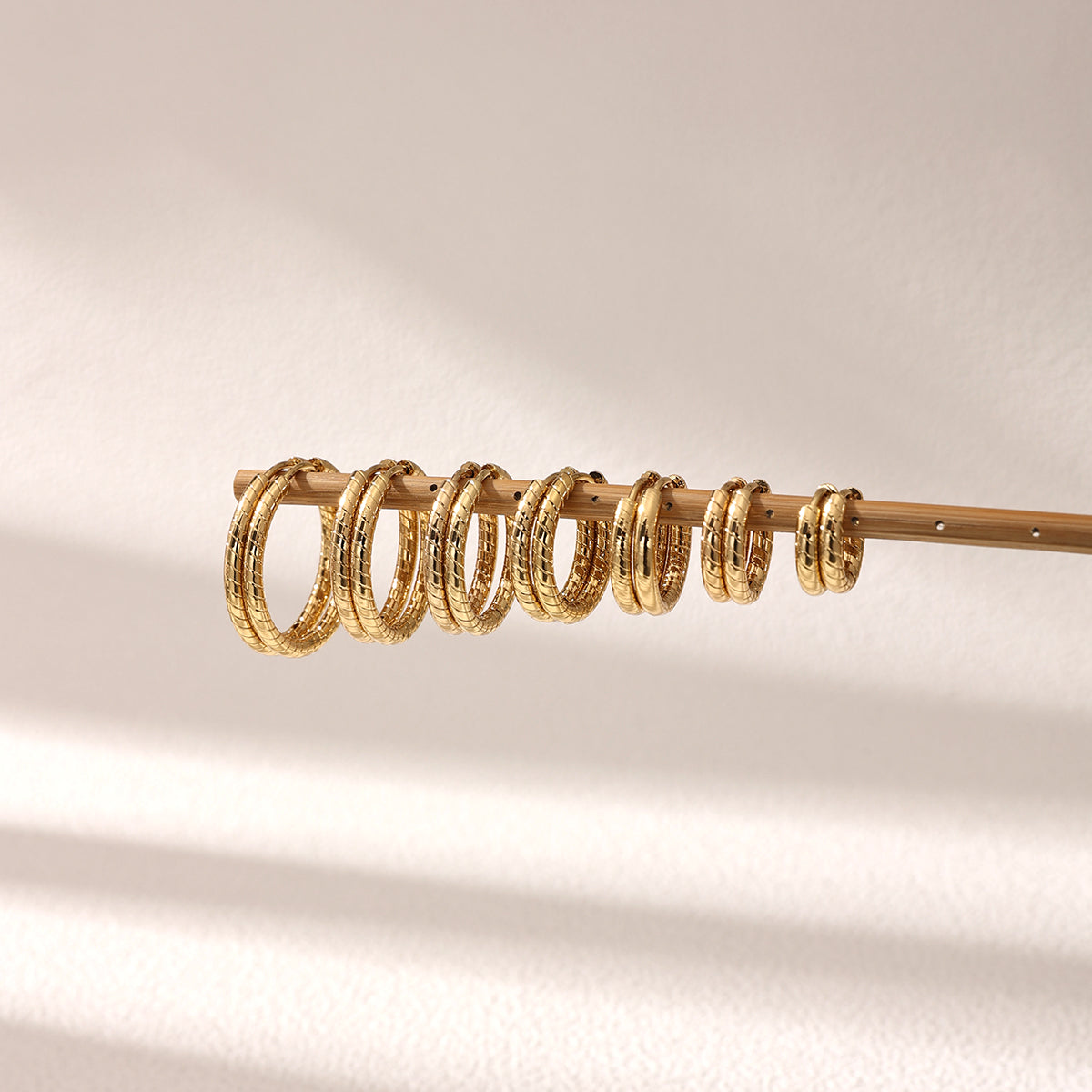Geometric Earrings For Women Featuring Electroplated 304 Stainless Steel With PVD Coated 18K Real Gold Plating