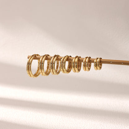 Geometric Earrings For Women Featuring Electroplated 304 Stainless Steel With PVD Coated 18K Real Gold Plating