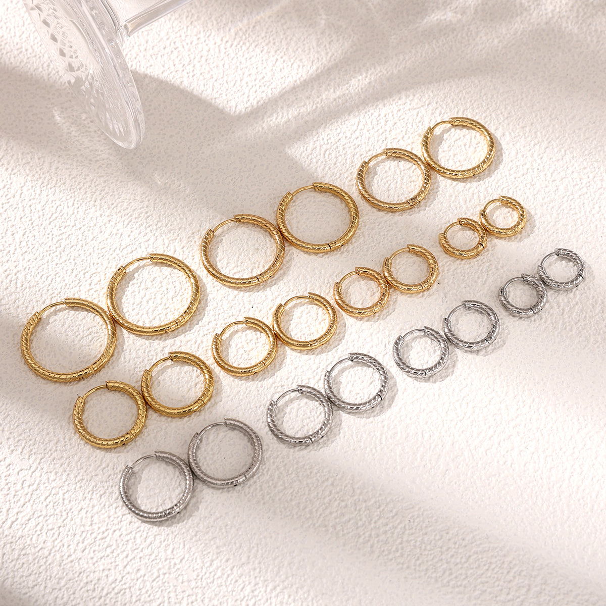 Geometric Earrings For Women Featuring Electroplated 304 Stainless Steel With PVD Coated 18K Real Gold Plating