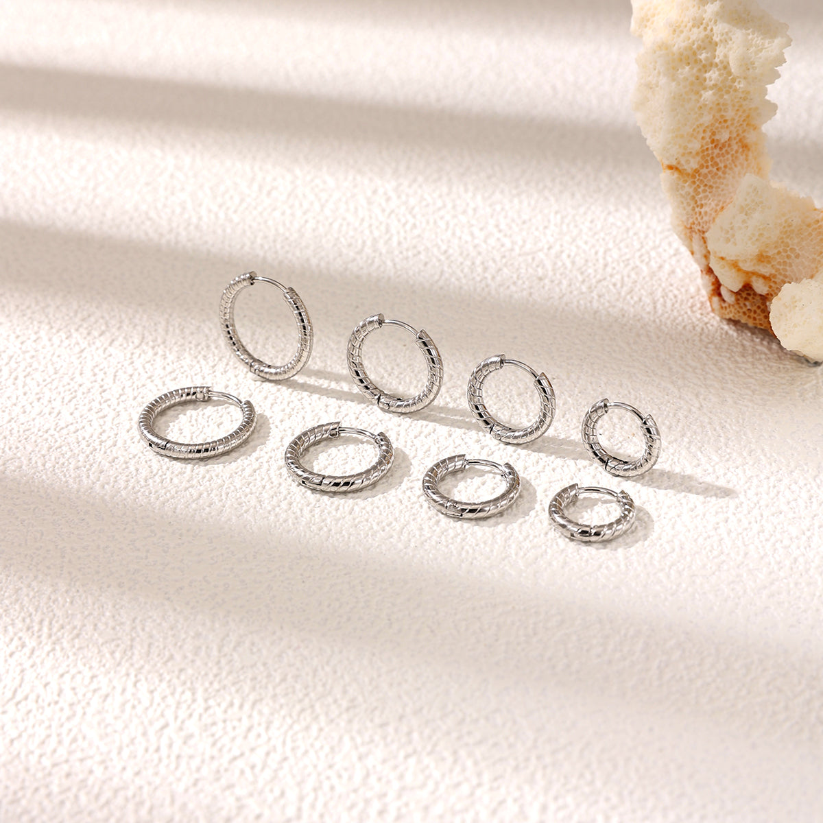 Geometric Earrings For Women Featuring Electroplated 304 Stainless Steel With PVD Coated 18K Real Gold Plating