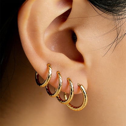 Geometric Earrings For Women Featuring Electroplated 304 Stainless Steel With PVD Coated 18K Real Gold Plating