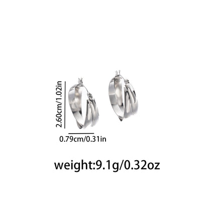 Sweet Circle Earrings For Women Made Of Durable Zinc Alloy, Stylish And Lightweight