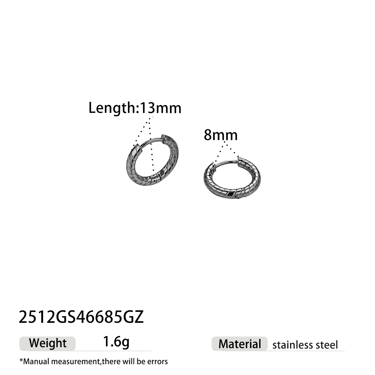 Geometric Earrings For Women Featuring Electroplated 304 Stainless Steel With PVD Coated 18K Real Gold Plating
