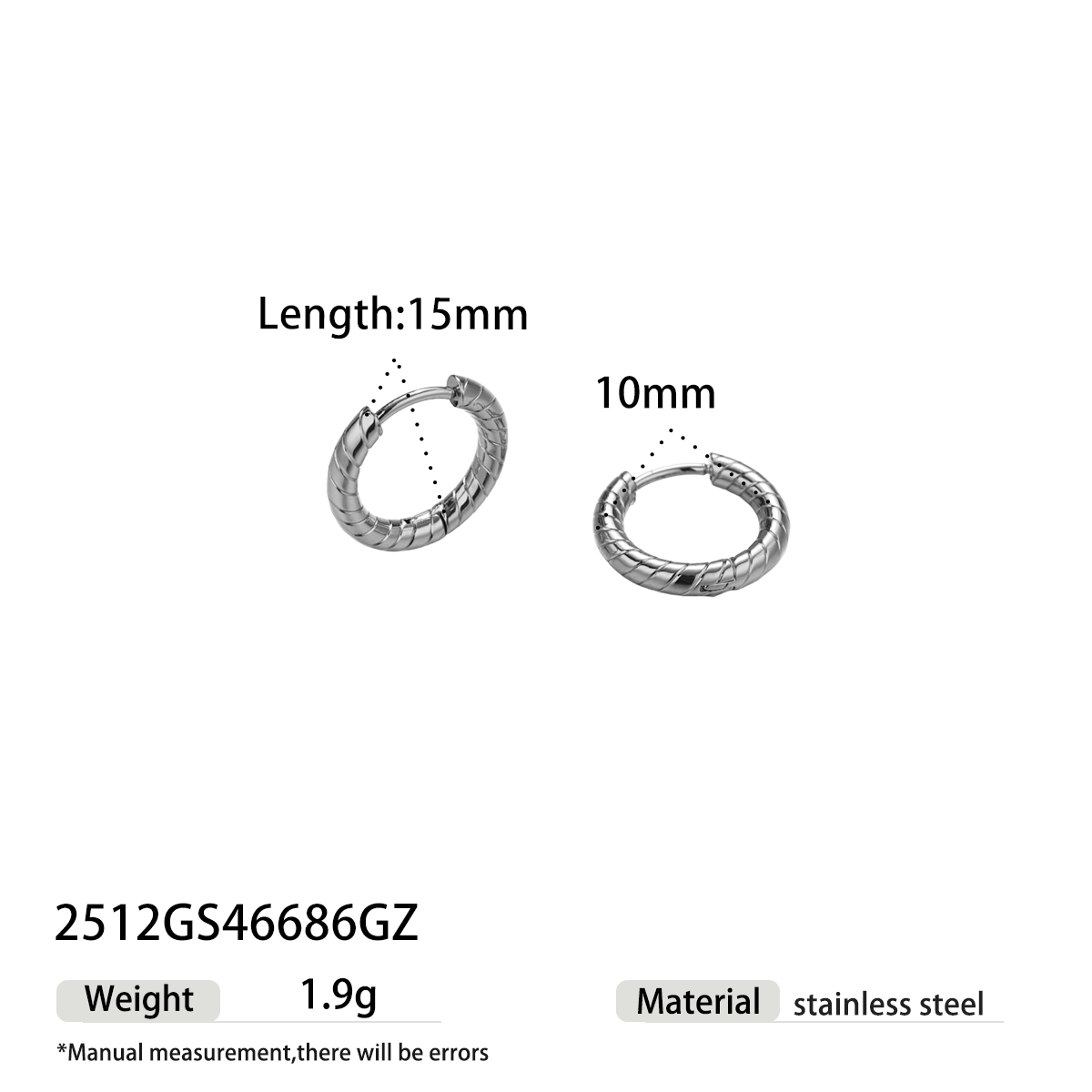 Geometric Earrings For Women Featuring Electroplated 304 Stainless Steel With PVD Coated 18K Real Gold Plating