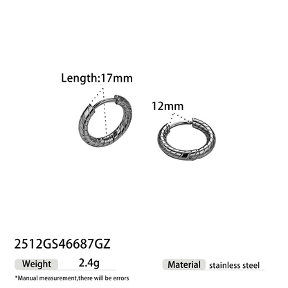 Geometric Earrings For Women Featuring Electroplated 304 Stainless Steel With PVD Coated 18K Real Gold Plating
