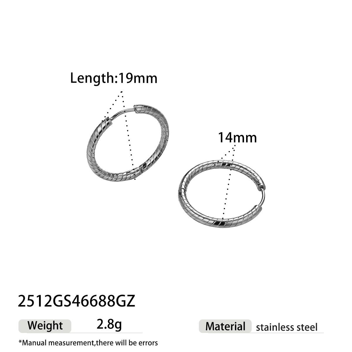 Geometric Earrings For Women Featuring Electroplated 304 Stainless Steel With PVD Coated 18K Real Gold Plating