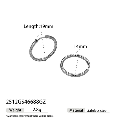 Geometric Earrings For Women Featuring Electroplated 304 Stainless Steel With PVD Coated 18K Real Gold Plating