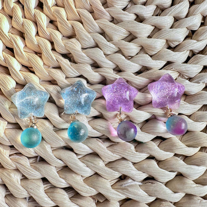 Cute Star Earrings For Women In Alloy Featuring A Charming Design Available In Colour
