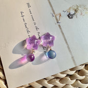 Purple Star Mosquito Coil Ear Clips Pair