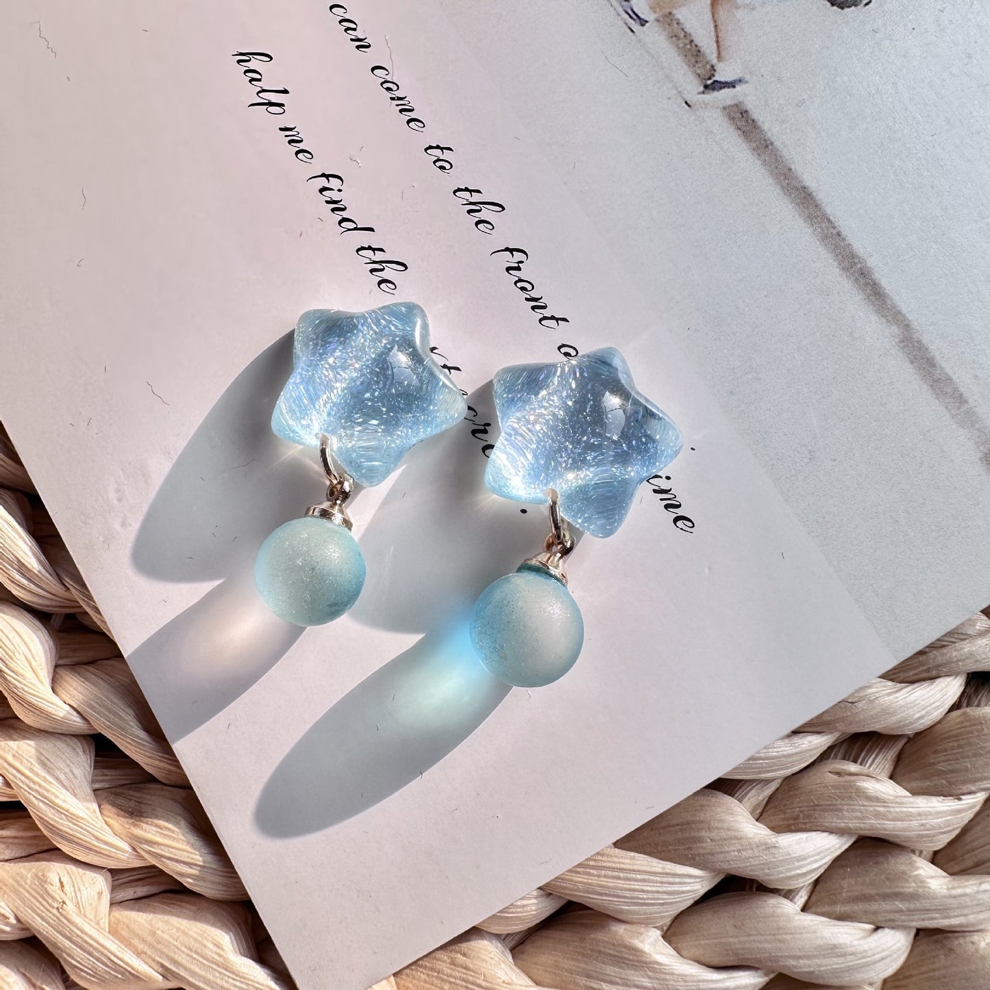 Cute Star Earrings For Women In Alloy Featuring A Charming Design Available In Colour
