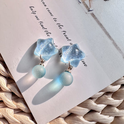 Cute Star Earrings For Women In Alloy Featuring A Charming Design Available In Colour